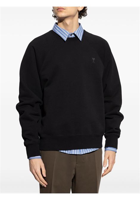 adc sweatshirt unisex black AMI PARIS | USW074.747001